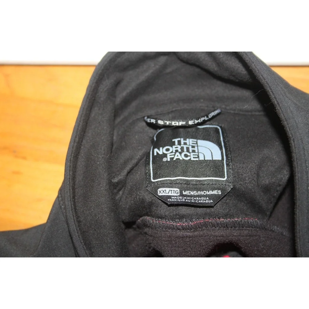 THE NORTH FACE XL Red Black Full Zip Jacket Coat Polyester Elastane